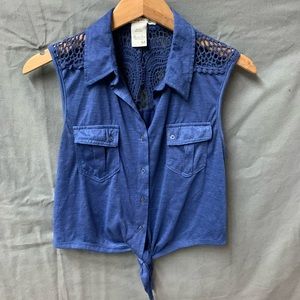 American Rag Cropped Button Down